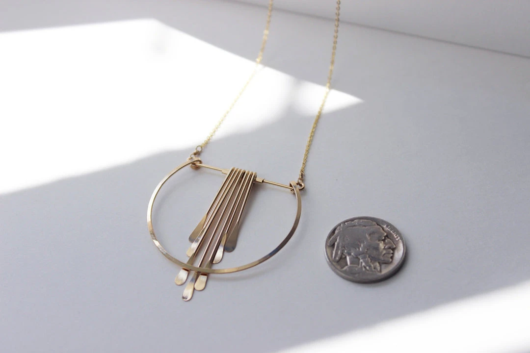 L.Greenwalt Jewelry Handcrafted Crescent Cascade Necklace 6 L.Greenwalt Jewelry Handcrafted Crescent Cascade Necklace