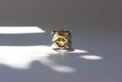 L.Greenwalt Jewelry Special Occasion Monstera Gap Ring 18 L.Greenwalt Jewelry Special Occasion Monstera Gap Ring