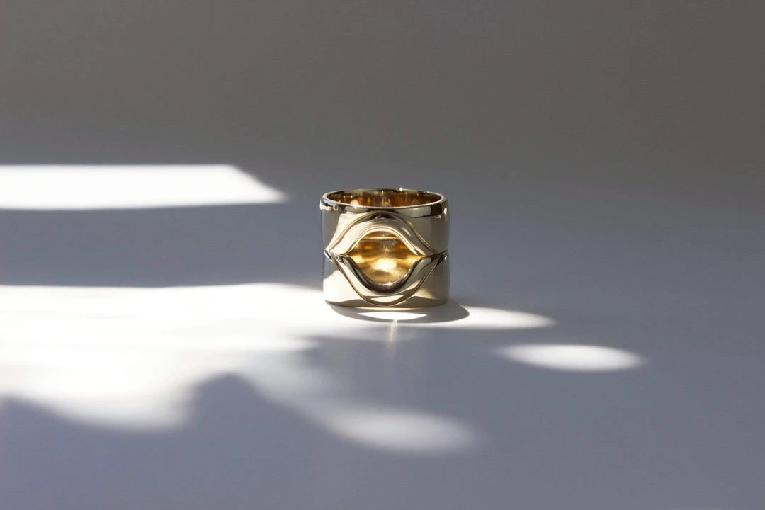 L.Greenwalt Jewelry Special Occasion Monstera Gap Ring 10 L.Greenwalt Jewelry Special Occasion Monstera Gap Ring