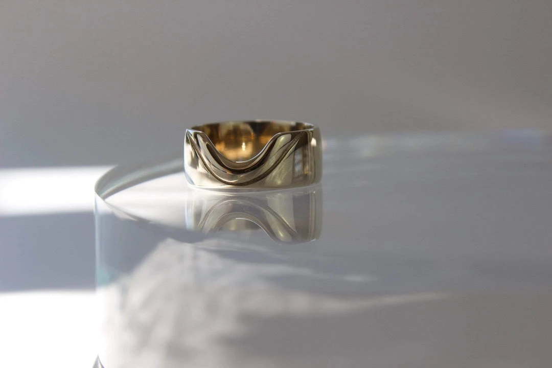 L.Greenwalt Jewelry Special Occasion Monstera Gap Ring 9 L.Greenwalt Jewelry Special Occasion Monstera Gap Ring