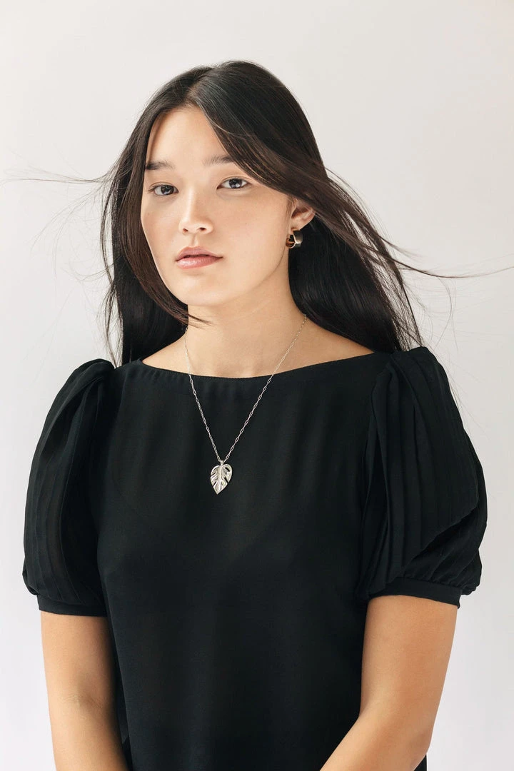 L.Greenwalt Jewelry Best Sellers Monstera Necklace 4 L.Greenwalt Jewelry Best Sellers Monstera Necklace