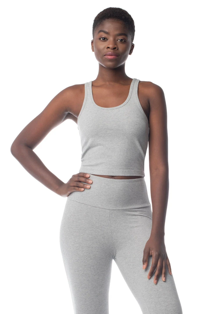Synergy Organic Clothing Lighten Tank - Heather Gray 3 Synergy Organic Clothing Lighten Tank - Heather Gray