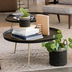 LIKHÂ Black Floor Basket With Handles Home Goods 9 LIKHÂ Black Floor Basket With Handles Home Goods