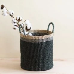 LIKHÂ Black Floor Basket With Handles Home Goods 8 LIKHÂ Black Floor Basket With Handles Home Goods