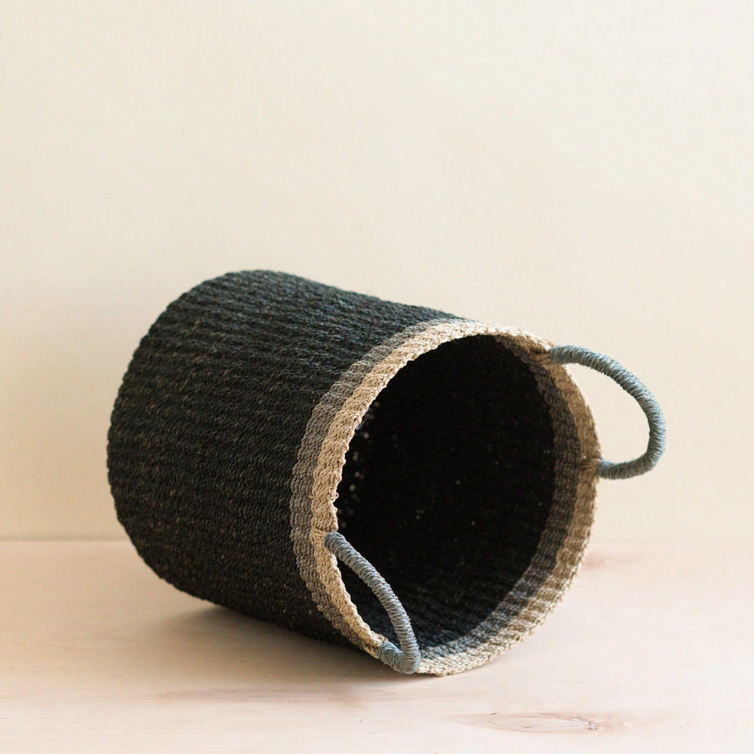 LIKHÂ Black Floor Basket With Handles Home Goods 7 LIKHÂ Black Floor Basket With Handles Home Goods