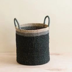 LIKHÂ Black Floor Basket With Handles Home Goods
