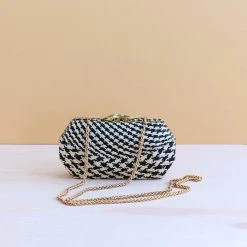 LIKHÂ Accessories Black Houndstooth Clutch 11 LIKHÂ Accessories Black Houndstooth Clutch