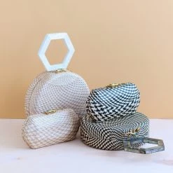 LIKHÂ Accessories Black Houndstooth Clutch 13 LIKHÂ Accessories Black Houndstooth Clutch