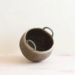 LIKHÂ Brown Tabletop Bulge Basket With Handles Home Goods 8 LIKHÂ Brown Tabletop Bulge Basket With Handles Home Goods