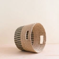 LIKHÂ Gray + Natural Tapered Basket