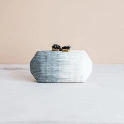 LIKHÂ Light Gray Hexagon Clutch Accessories 10 LIKHÂ Light Gray Hexagon Clutch Accessories