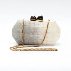 LIKHÂ Light Gray Hexagon Clutch Accessories 11 LIKHÂ Light Gray Hexagon Clutch Accessories