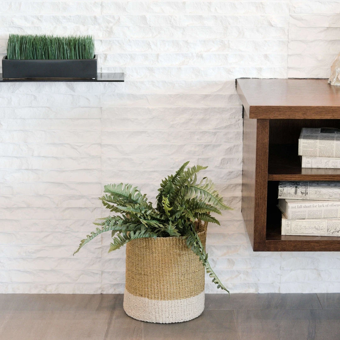 LIKHÂ Mustard Floor Basket With Handles 4 LIKHÂ Mustard Floor Basket With Handles