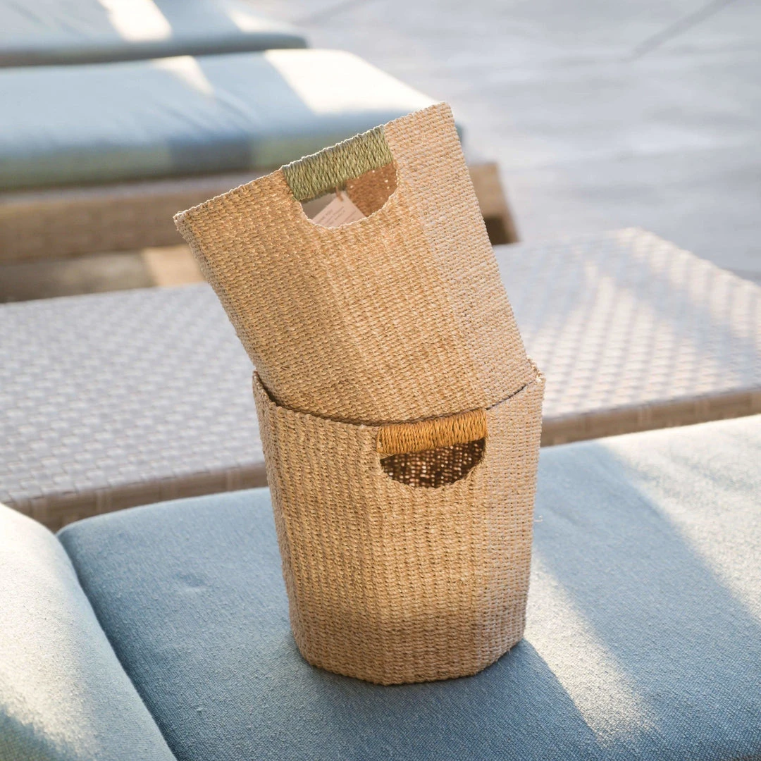 LIKHÂ Octagon Basket With Colorful Handles 6 LIKHÂ Octagon Basket With Colorful Handles