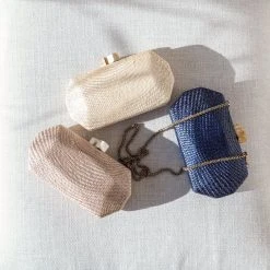 LIKHÂ White Woven Clutch Accessories