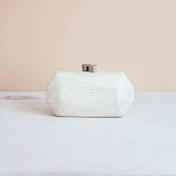 LIKHÂ White Woven Clutch Accessories