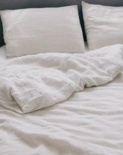 Creative Women Home Goods Natural Chambray Linen Duvet Cover Set