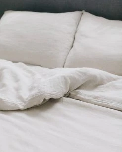 Creative Women Home Goods Natural Chambray Linen Duvet Cover Set