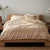 Coyuchi Lobos Duvet Cover - Cork / Rosehip