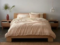 Coyuchi Lobos Duvet Cover - Cork / Rosehip