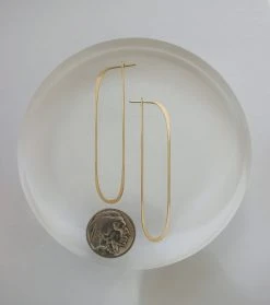 L.Greenwalt Jewelry Best Sellers Long Oval Hoop Earrings