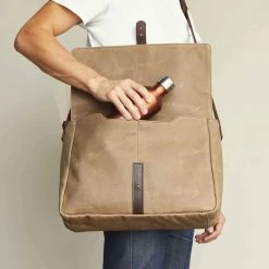 Nisolo Loreto Messenger Bag - Waxed Canvas