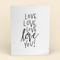 Cute Root Love Love Love Plantable Cards - 10 Pack Greeting Cards