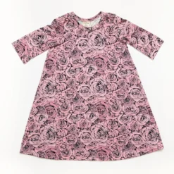 Lucky Bug Clothing Made In USA Kids' Essential Bamboo Rose Play Dress