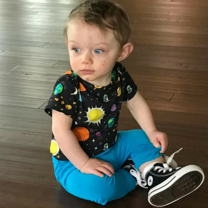 Lucky Bug Clothing Kids' Essential Bamboo Stretch Cornflower Leggings Kids' + Baby 4 Lucky Bug Clothing Kids' Essential Bamboo Stretch Cornflower Leggings Kids' + Baby