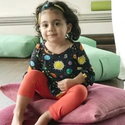 Lucky Bug Clothing Kids' + Baby Kids' Essential Bamboo Stretch Tomato Leggings