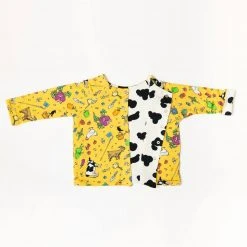 Lucky Bug Clothing Baby's Soft Bamboo Reversible Farm + Cow Cardigan Kids' + Baby