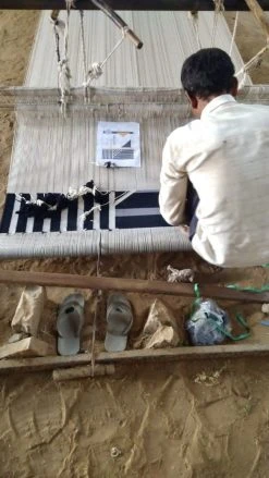 Leah Singh Home Goods Luna Stripes And Circle Wool Rug