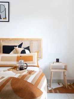 Leah Singh Home Goods Luna Stripes Wool Rug - Ochre