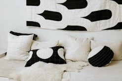 Anchal Lunar Dot Lumbar Pillow - Charcoal 14 Anchal Lunar Dot Lumbar Pillow - Charcoal