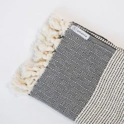 Amante Marketplace Best Sellers Magis Diamond Turkish Blanket - Black