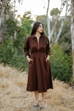 Mien Clothing Maison Midi Dress - Hickory