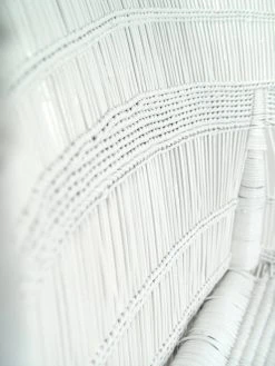 Mbare Malawi Cane Loveseat - White