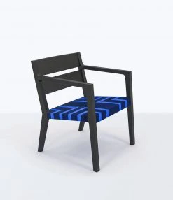 Masaya & Co. Managua Arm Chair - Midnight Blue Pattern Furniture