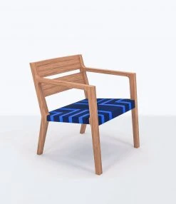Masaya & Co. Managua Arm Chair - Midnight Blue Pattern Furniture