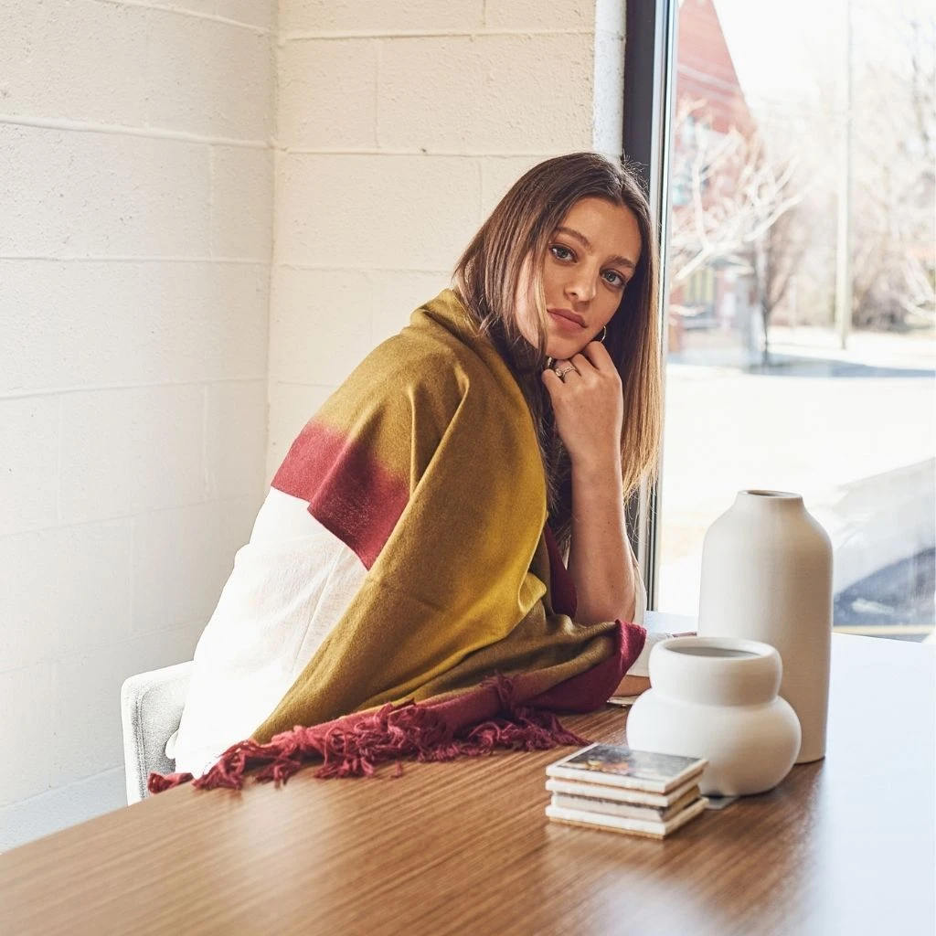 Studio Variously Marigold Merino Blanket Home Goods 8 Studio Variously Marigold Merino Blanket Home Goods