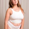 Mary Young Ryder Bamboo Crop Top - Cream Sustainable Materials