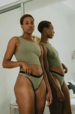 Decor House Living 3 Mary Young Wallace Bamboo Crop Top - Sage Sustainable Materials