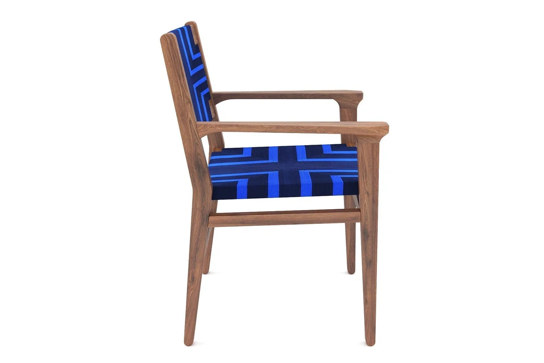Masaya & Co. Chontales Arm Chair - Midnight Blue Pattern 8 Masaya & Co. Chontales Arm Chair - Midnight Blue Pattern