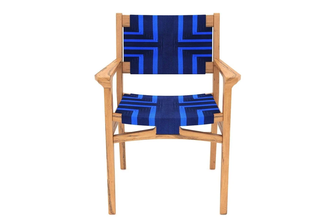 Masaya & Co. Chontales Arm Chair - Midnight Blue Pattern 5 Masaya & Co. Chontales Arm Chair - Midnight Blue Pattern