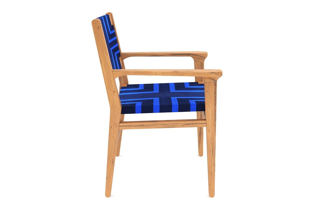 Masaya & Co. Chontales Arm Chair - Midnight Blue Pattern 6 Masaya & Co. Chontales Arm Chair - Midnight Blue Pattern