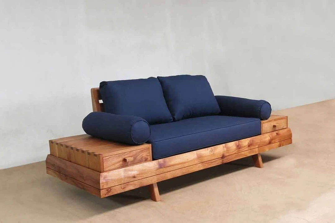 Masaya & Co. Floating Love Seat - Navy Blue Living Room 5 Masaya & Co. Floating Love Seat - Navy Blue Living Room
