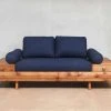 Masaya & Co. Floating Love Seat - Navy Blue Living Room