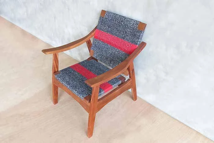 Masaya & Co. Izapa Arm Chair - Granito Red Stripe Manila 4 Masaya & Co. Izapa Arm Chair - Granito Red Stripe Manila