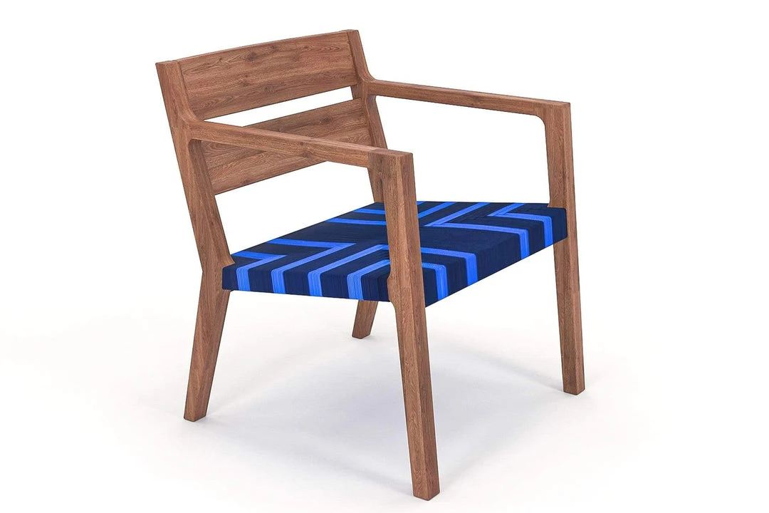 Masaya & Co. Managua Arm Chair - Midnight Blue Pattern Furniture 5 Masaya & Co. Managua Arm Chair - Midnight Blue Pattern Furniture