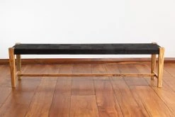 Masaya & Co. Furniture Masaya Leather Bench - Black
